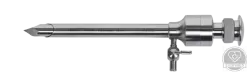 Lap. Trokár hüvely 5,5mmx105mm, mágnes szeleppel, csappal, gumi sapkával, biztonsági szuronnyal