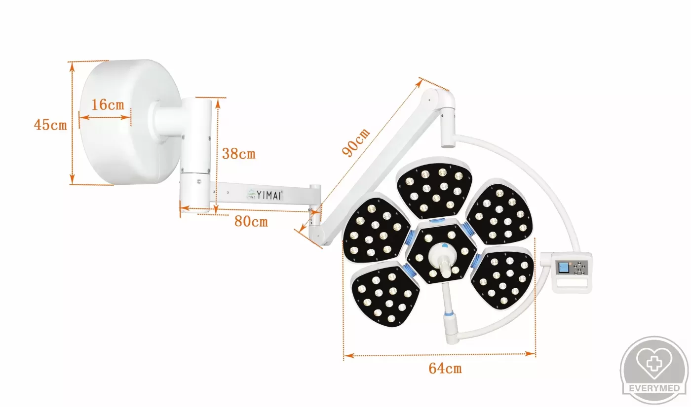 Árnyékmentes műtéti LED lámpa (petal style wall hanging)