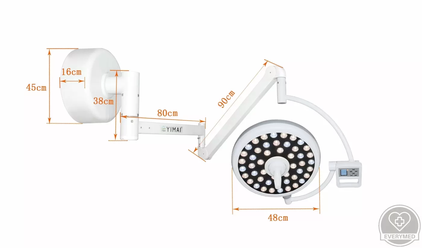 Árnyékmentes műtéti LED lámpa (classic wall hanger)