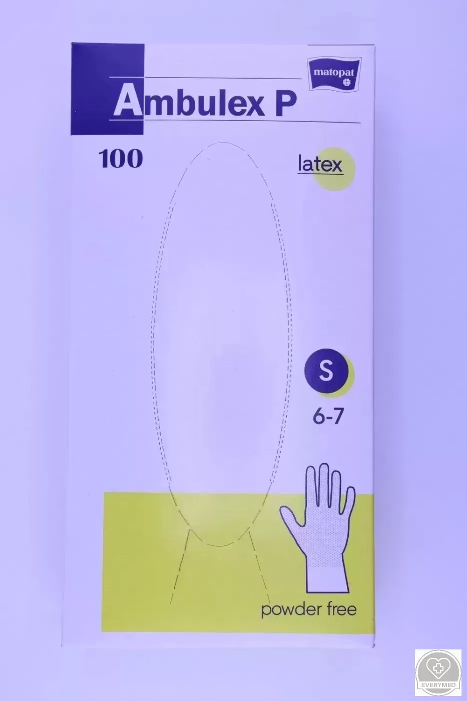 Ambulex latex púdermentes vizsgáló kesztyű S (100 db/csomag, 10 csomag/karton)