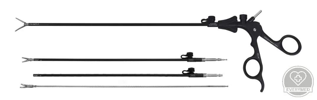 Laparoszkópos megragadó fogó, 10 mm x 330 mm, teljes szett