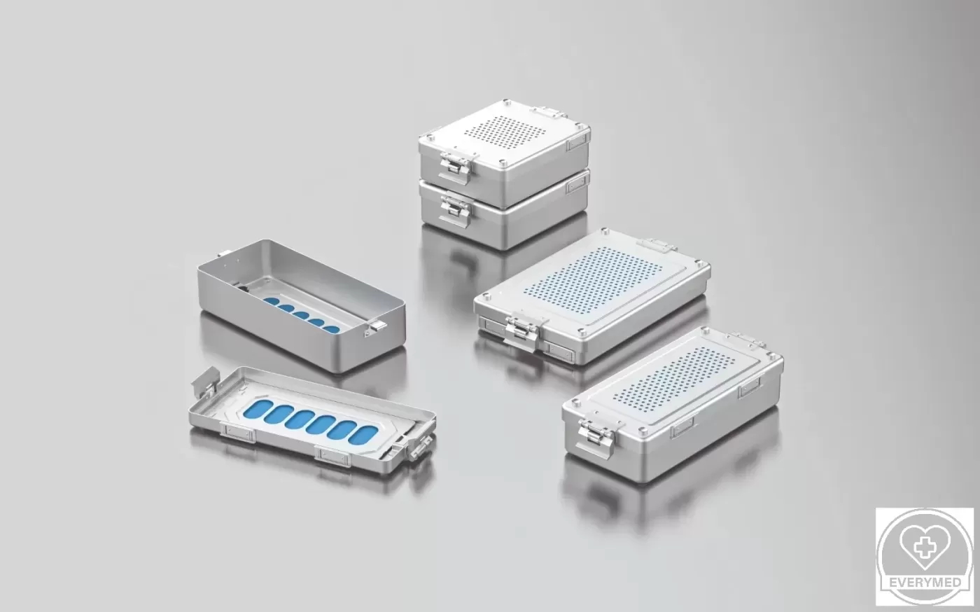 Sterilizálható fogászati tároló doboz, közepes méretű (320×140×70 mm)