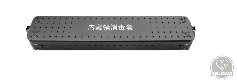 Sterilizáló doboz laparoscope-hoz (fém) 440 mm x 84 mm x 42 mm