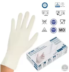 Setino nitril vizsgáló púdermentes kesztyű fehér Méret: M (100 db/doboz, 10 doboz/karton)