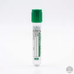 Lítium-heparinnal adalékolt vákuumozott vérvételi cső (zöld)