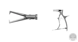 Laparoszkópos megragadó fogó, fém markolat, 2 fog, 10 mm x 420 mm