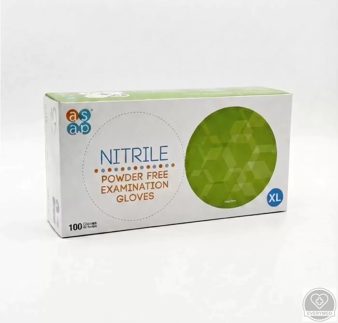 ASAP nitril púdermentes vizsgáló kesztyű, kék, XL (100 db/csomag, 10 csomag/karton)