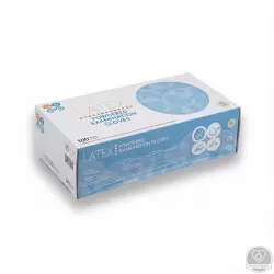 ASAP latex púderes vizsgáló kesztyű, fehér, S, (100 db/csomag, 10 csomag/karton)