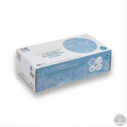 ASAP latex púderes vizsgáló kesztyű, fehér, M, (100 db/csomag, 10 csomag/karton)