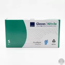 ABENA nitril púdermentes vizsgáló kesztyű, kék, S (200 db/csomag, 10 csomag/karton)