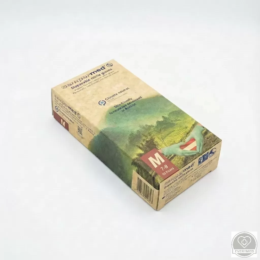 Sempermed nitril púdermentes vizsgáló kesztyű, zöld, M (50 db/csomag)