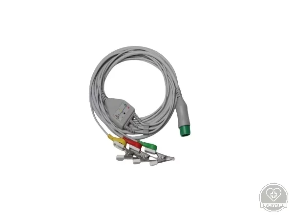 3 elvezetéses EKG kábel csipeszes elektródacsatlakozókkal iM-12V-hez