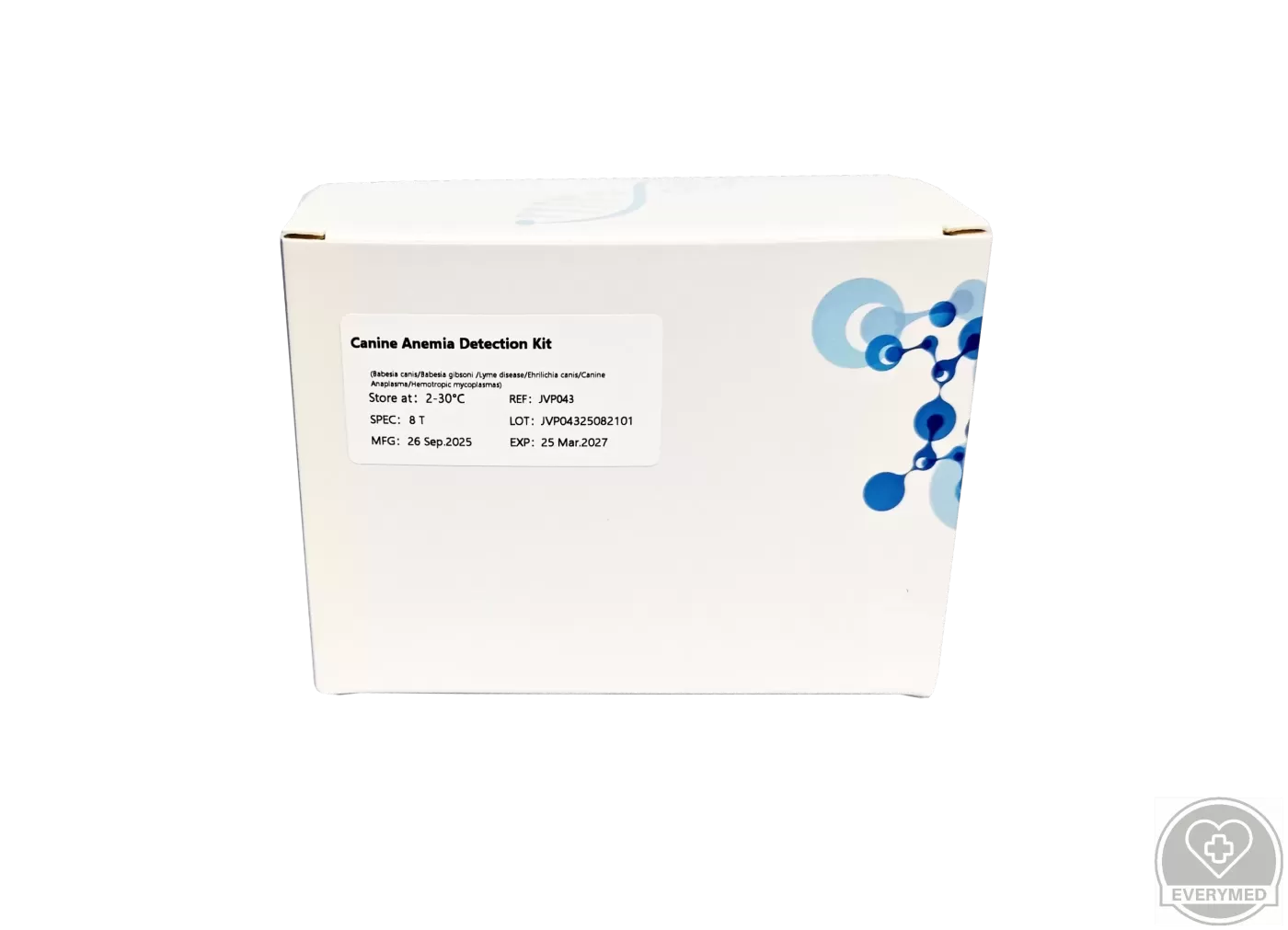 PCR teszt - kutyák vérszegénység panelje (6 komponens) – 8 teszt/doboz