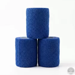 Öntapadós rugalmas kötszer, sötétkék, 7,5 cm x 4,5 m, 12 db