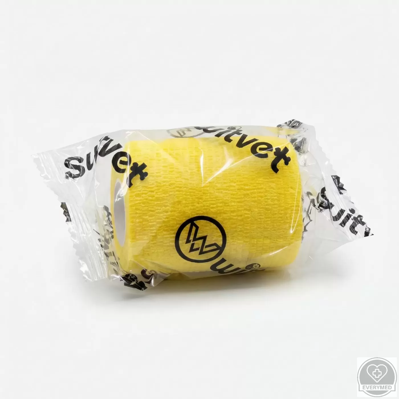 Öntapadós rugalmas kötszer, sárga, 10 cm x 4,5 m, 12 db