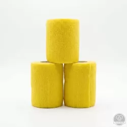 Öntapadós rugalmas kötszer, sárga, 5 cm x 4,5 m, 12 db