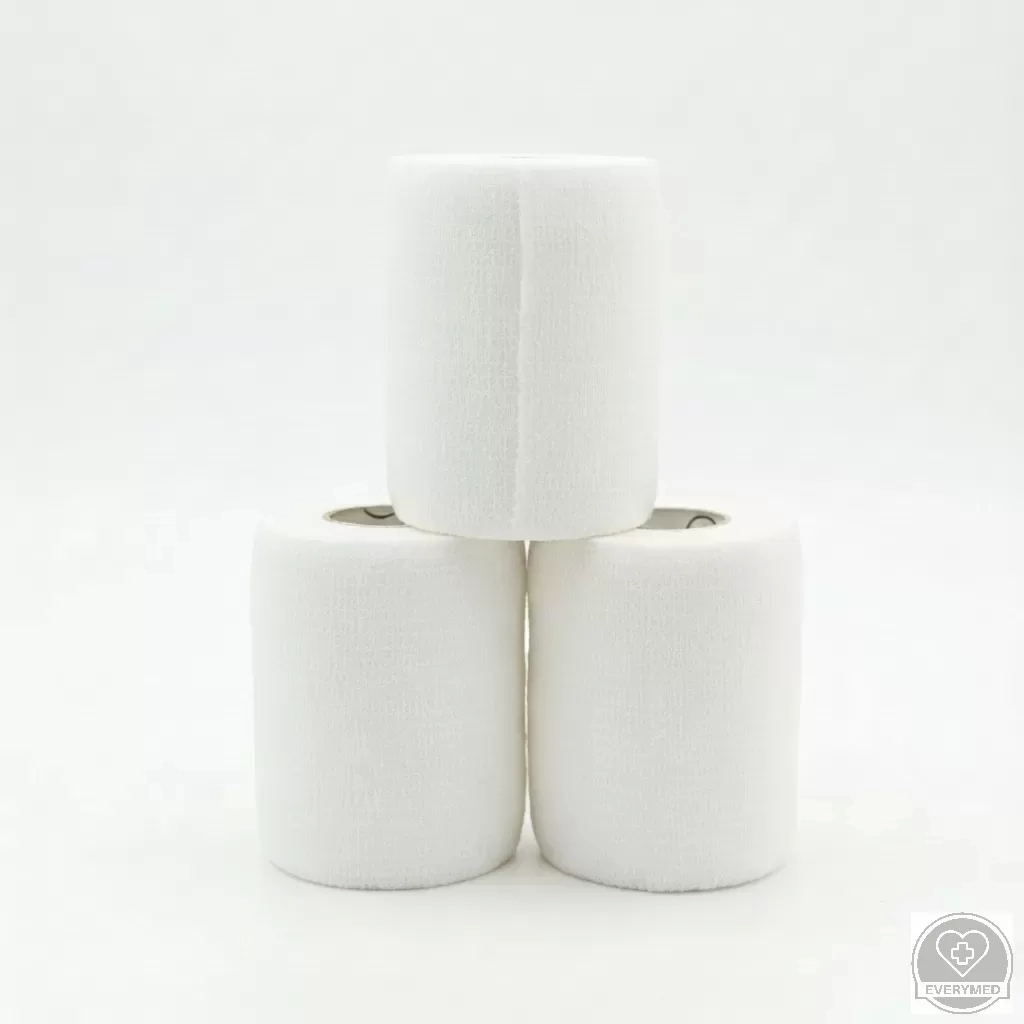 Öntapadós rugalmas kötszer, fehér, 10 cm x 4,5 m, 12 db