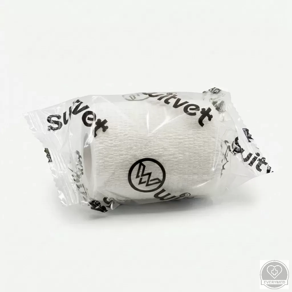 Öntapadós rugalmas kötszer, fehér, 7,5 cm x 4,5 m, 12 db