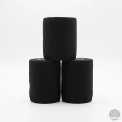 Öntapadós rugalmas kötszer, fekete, 7,5 cm x 4,5 m, 12 db