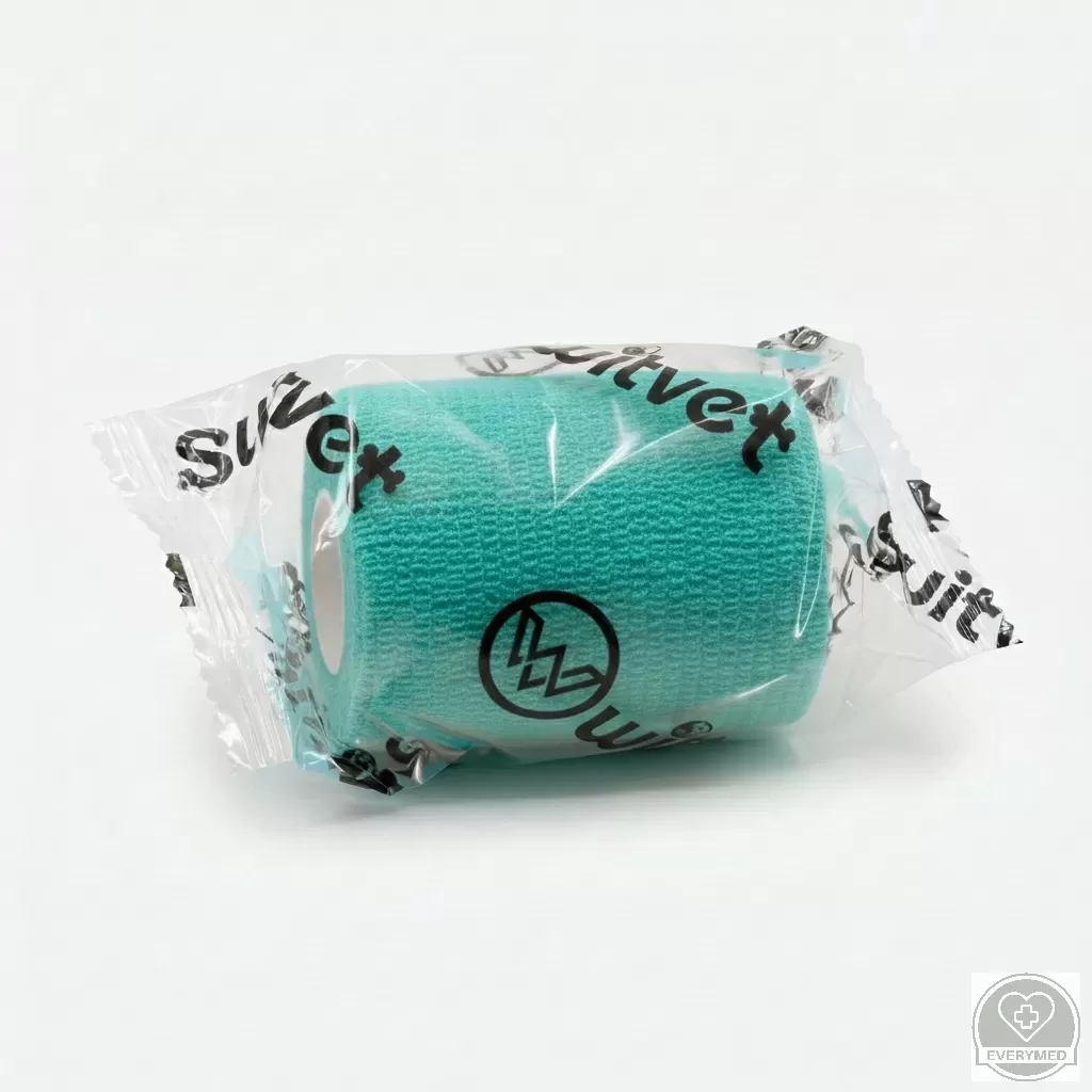 Öntapadós rugalmas kötszer, zöld, 10 cm x 4,5 m, 12 db