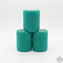 Öntapadós rugalmas kötszer, zöld, 10 cm x 4,5 m, 12 db
