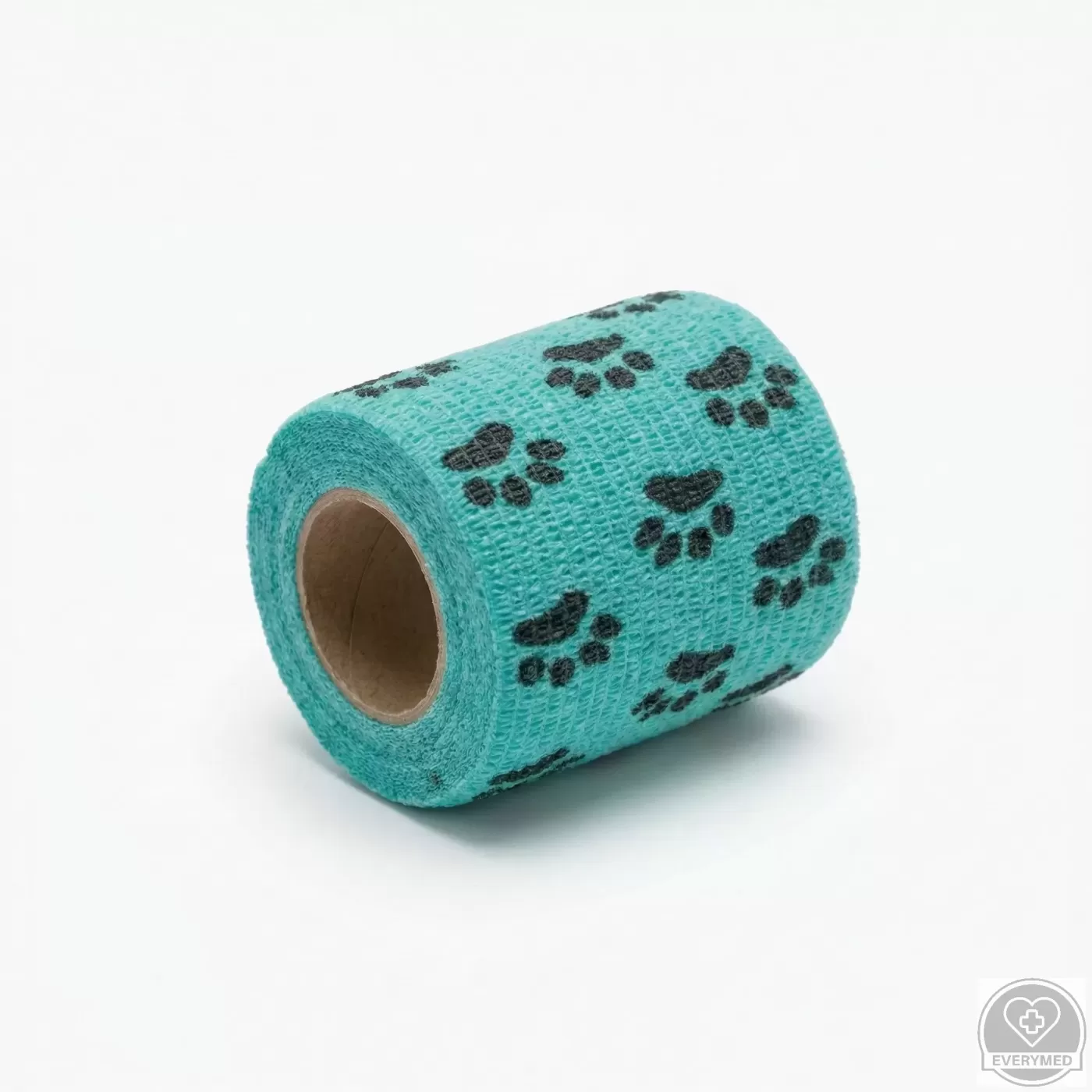 Öntapadós rugalmas kötszer, zöld mancs mintás, 10 cm x 4,5 m, 12 db