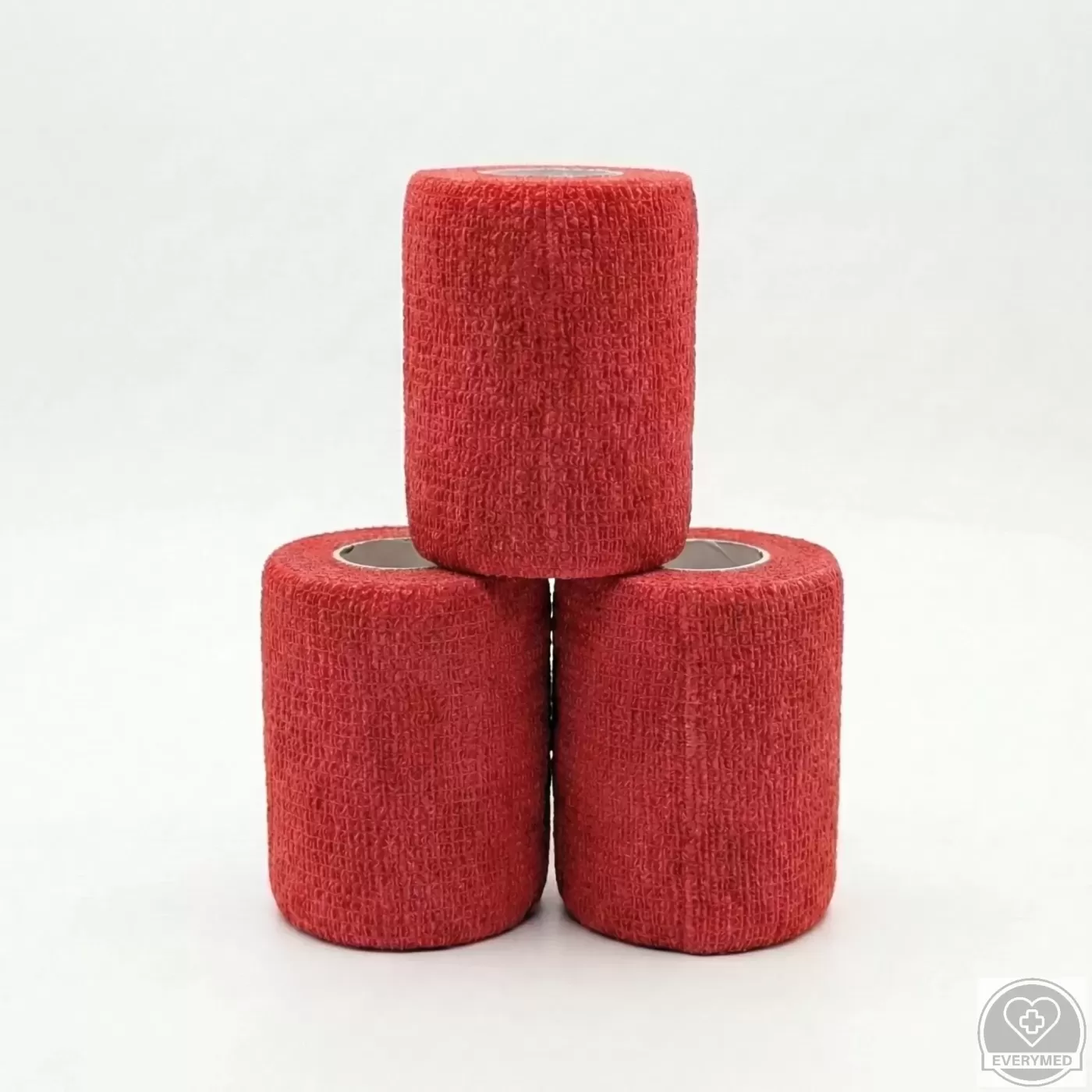 Öntapadós rugalmas kötszer, piros, 7,5 cm x 4,5 m, 12 db