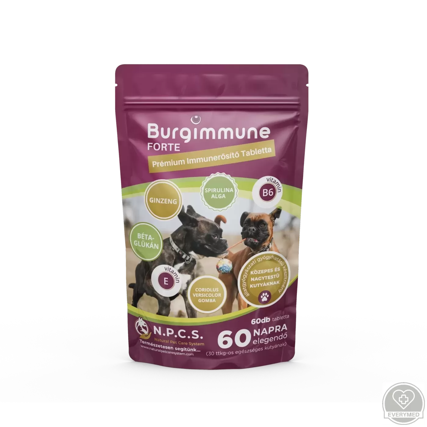 Burgimmune forte prémium immunerősítő (tabletta, 60 db-os - 60 napra)