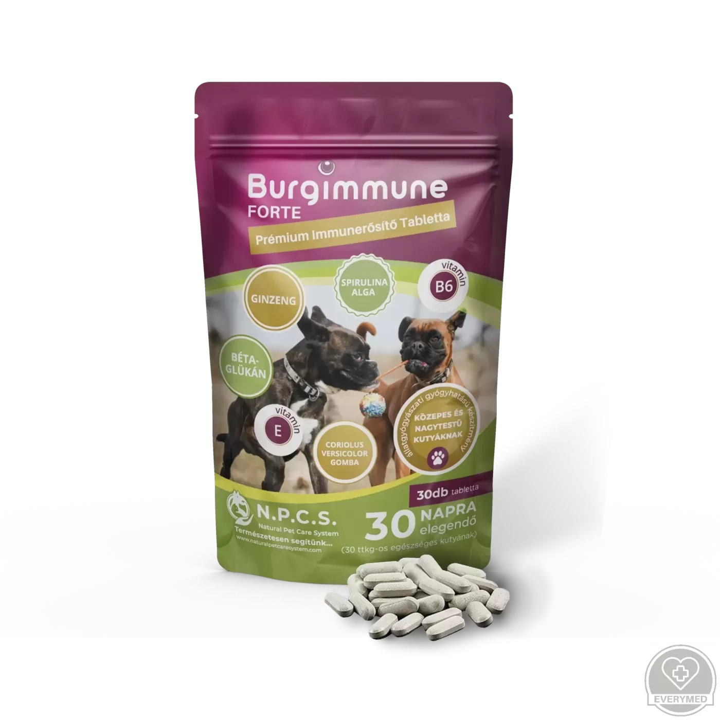 Burgimmune forte prémium immunerősítő (tabletta, 30 db-os - 30 napra)